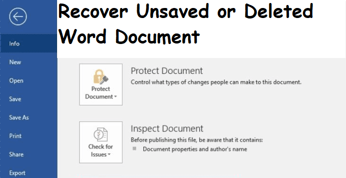 10 Effective Ways To Recover Unsaved Deleted Word Document
