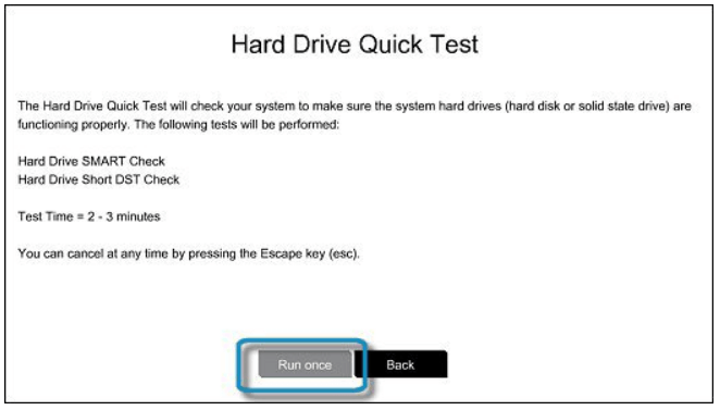 hard drive dst short test