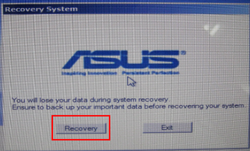 asus sonicmaster recovery