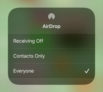 airdrop only working one way