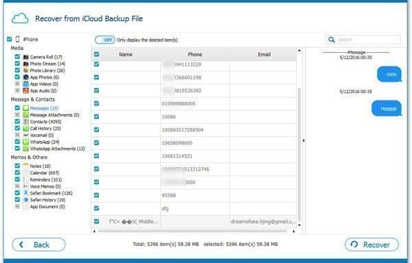 iCloud Android Transfer Select