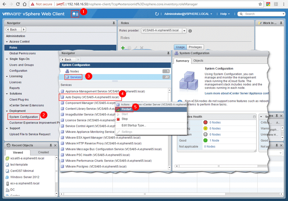 How To Start Stop Restart VCenter Services 2 Ways