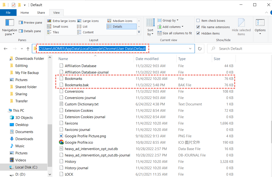 Where Are Google Chrome Bookmarks Stored On Computer 