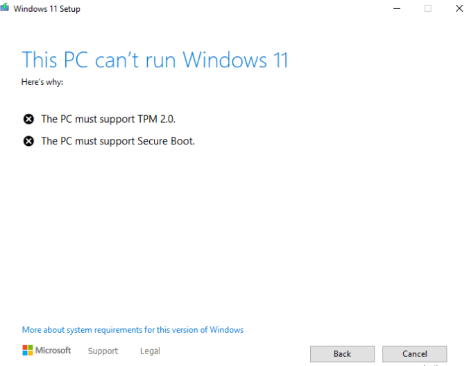 install windows 11 on unsupported cpu