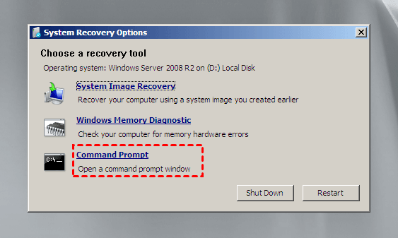 Repair Windows Server 2008 R2 using Command Prompt Easily