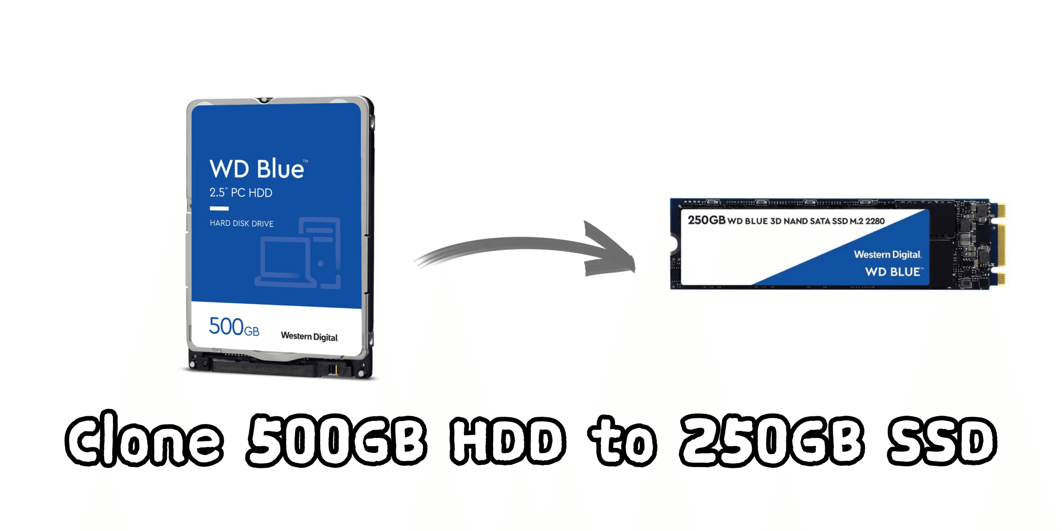 500GB HDD to 250GB with Migration Tool