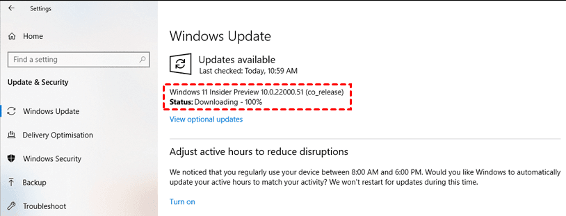my windows update stuck on 11 percent