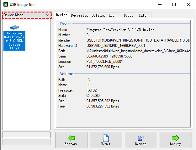 Download USB Image and UBS Image in Windows 10